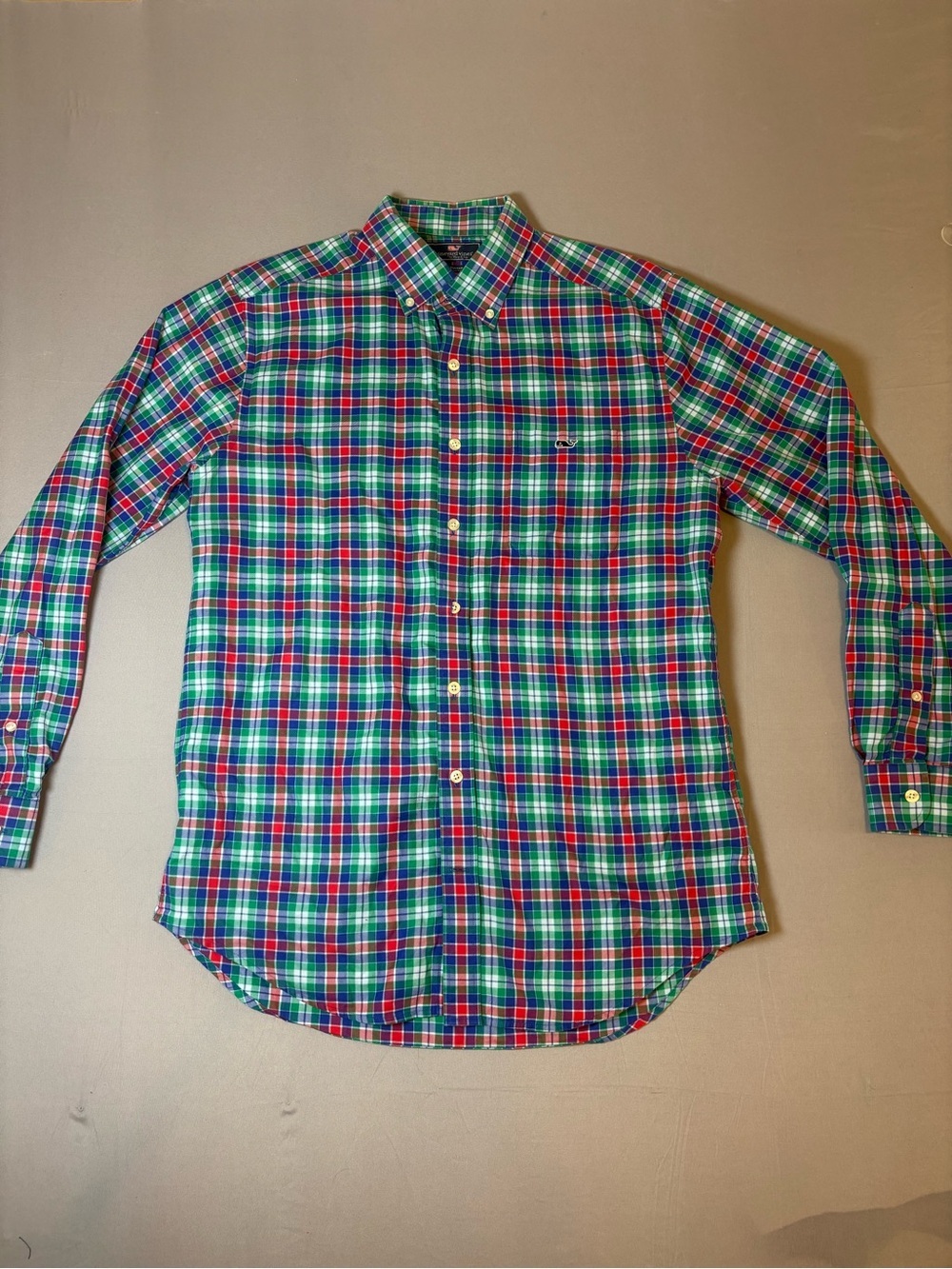 Vineyard Vines Men's Button-Down Plaid Shirt - Size Medium Slim Fit Tucker shirt - Picture 1 of 7